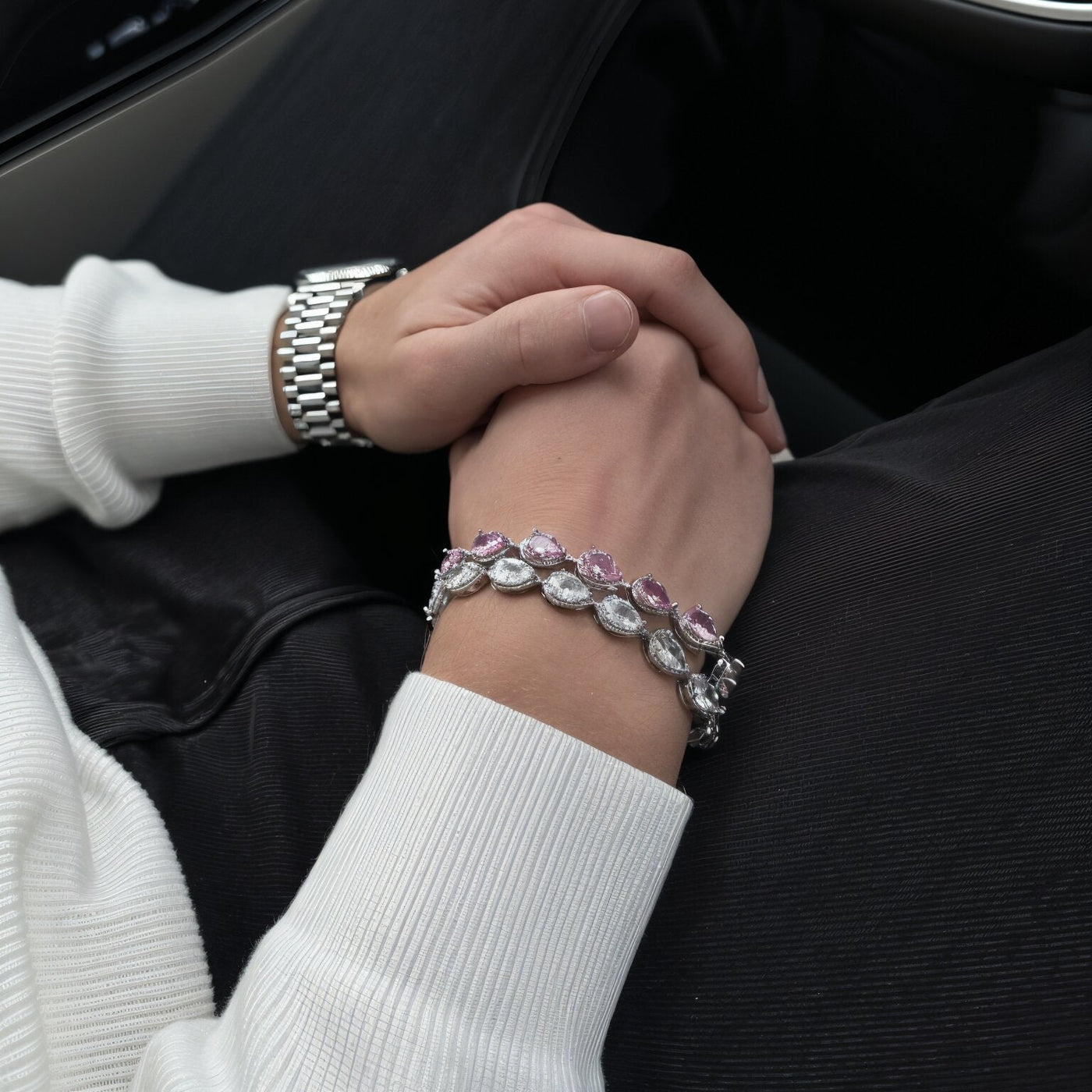 Crystal Bracelet Pink 4
